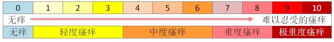 特应性皮炎瘙痒程度视觉模拟尺评分