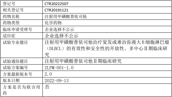 贵州百灵普依司他临床试验