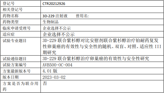 3D-229临床试验