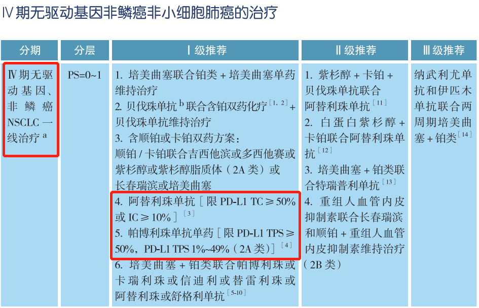 无驱动基因突变的非鳞非小细胞肺癌的治疗