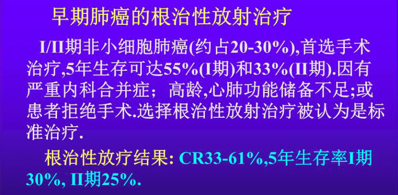 肺癌放疗能彻底治愈肿瘤吗