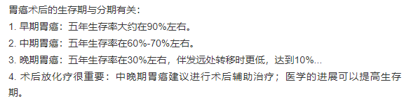 胃癌手术切除后一般可以活几年